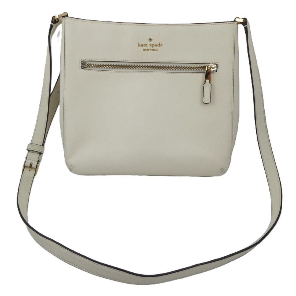 Kate Spade Rima Laurel Way Saffiano Leather Crossbody Bag In Stone Path